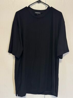 Bassiri Black Men’s Short-Sleeve ribbed Crew Neck Shirt